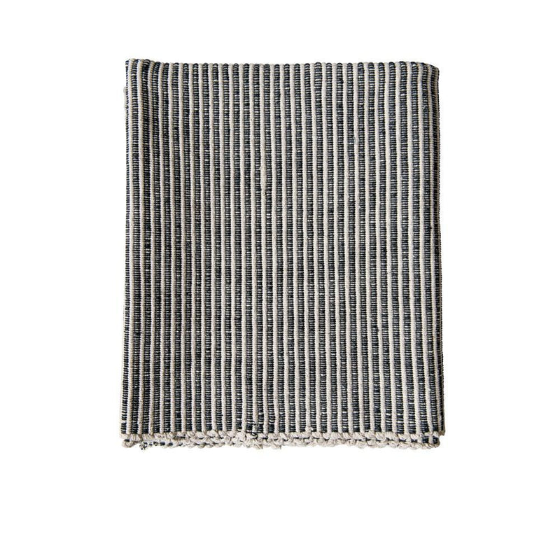 Black & White Stried Durrie Rug