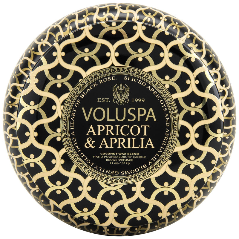 Maison Metallo 2 Wick Candle in Apricot & Aprilia design by Voluspa