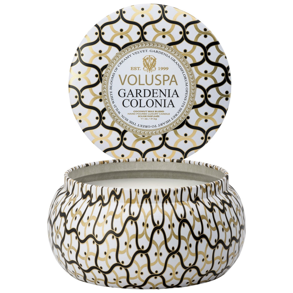 Maison Metallo 2 Wick Candle in Gardenia Colonia design by Voluspa