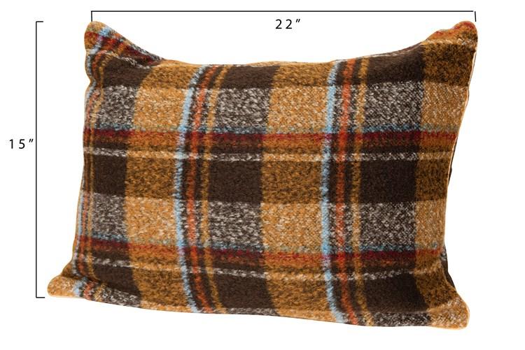 Multi-Color Plaid Pillow