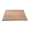 Natural Woven Water Hyacinth & Cotton Rug