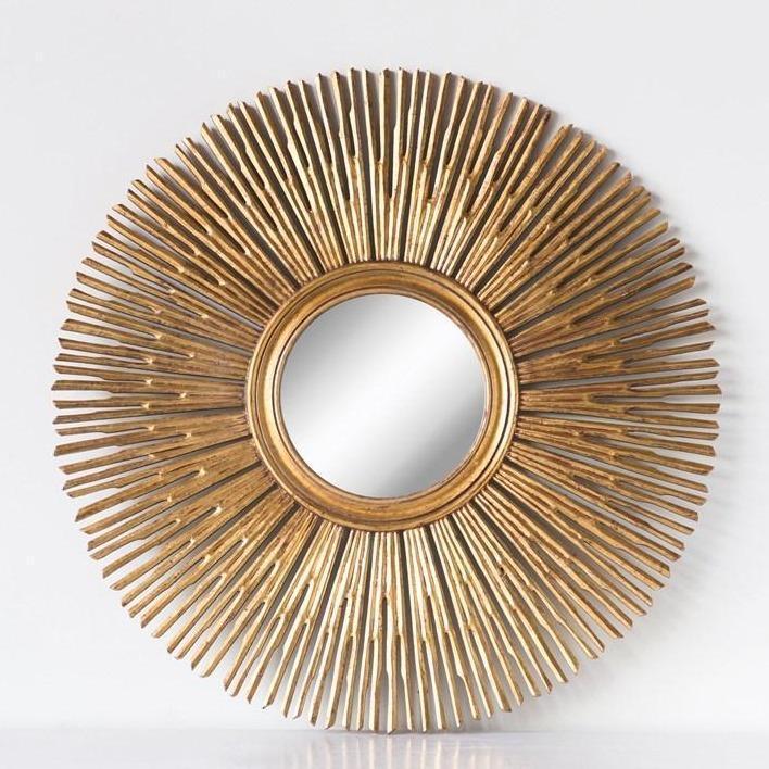 Gold Finish Sunburst Mirror