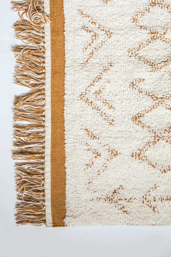 Natural & Mustard Tufted Rug