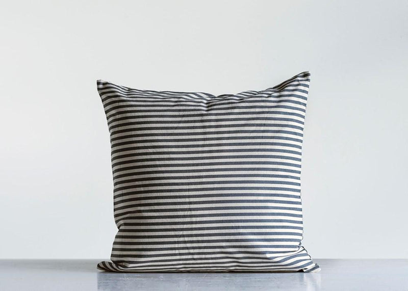 Grey Striped Pillow