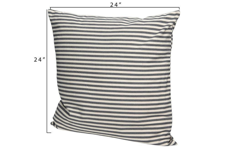 Grey Striped Pillow