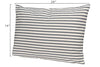 Grey Striped Lumbar Pillow