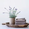 Faux Lavender in Paper Pot