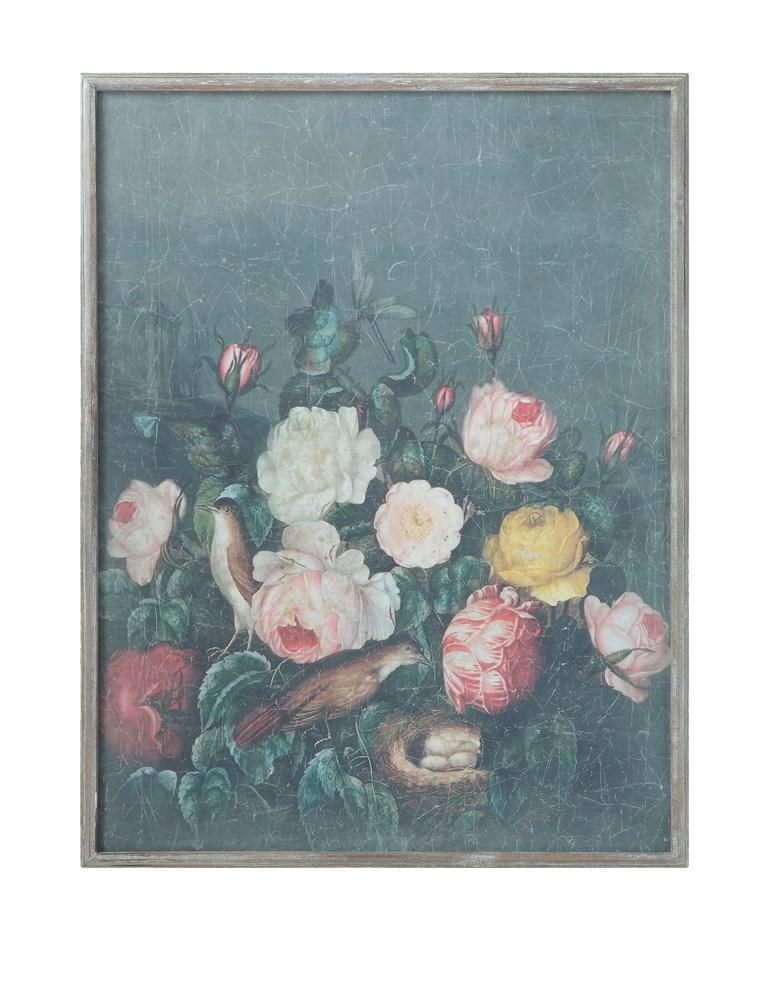 Vintage Reproduction of Floral Wall Decor