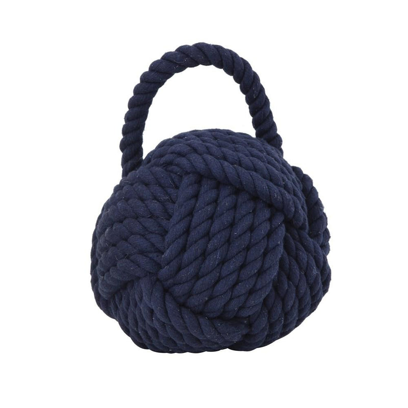 Rope Knot Doorstop, Blue