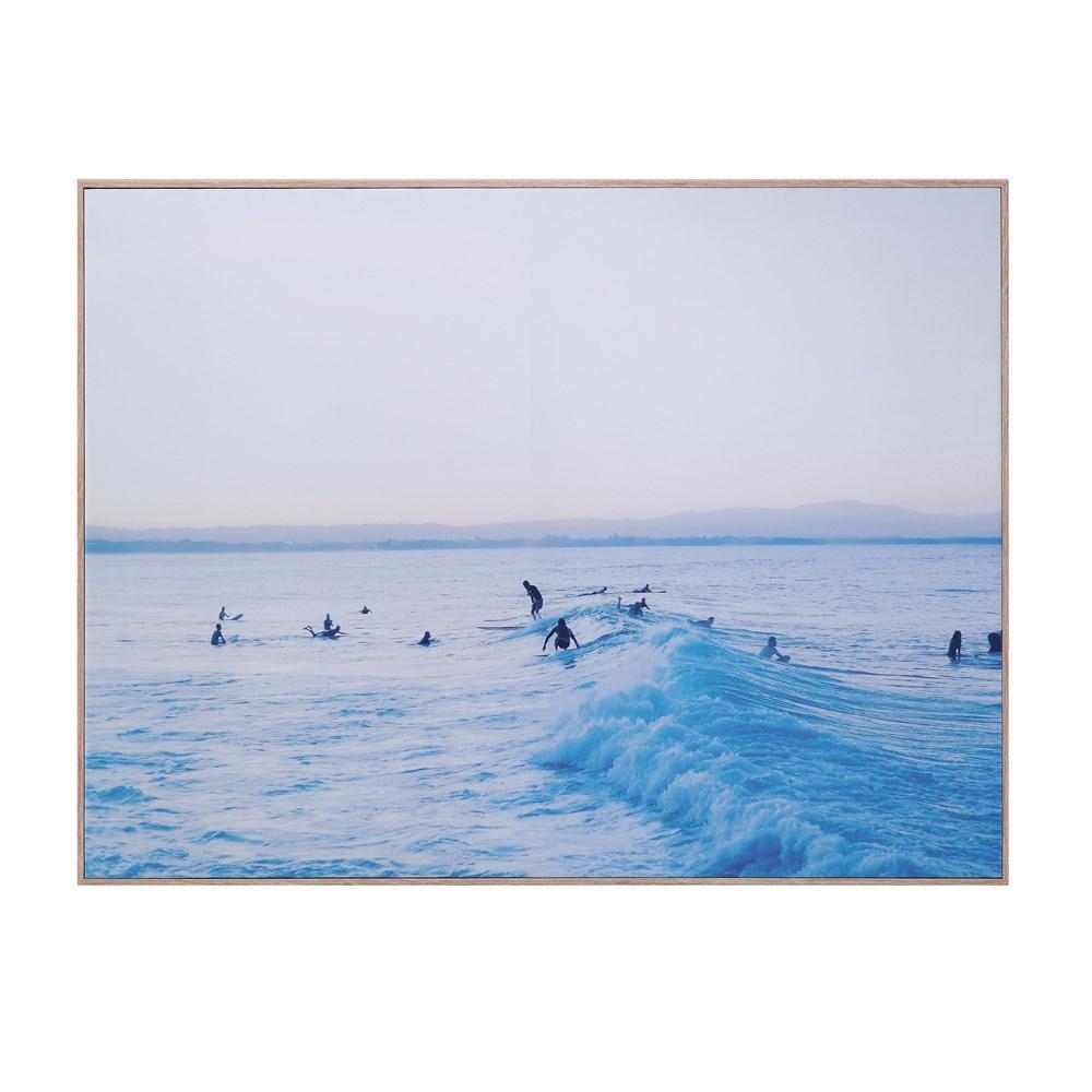 Surf Scene Framed Canvas Wall Decor