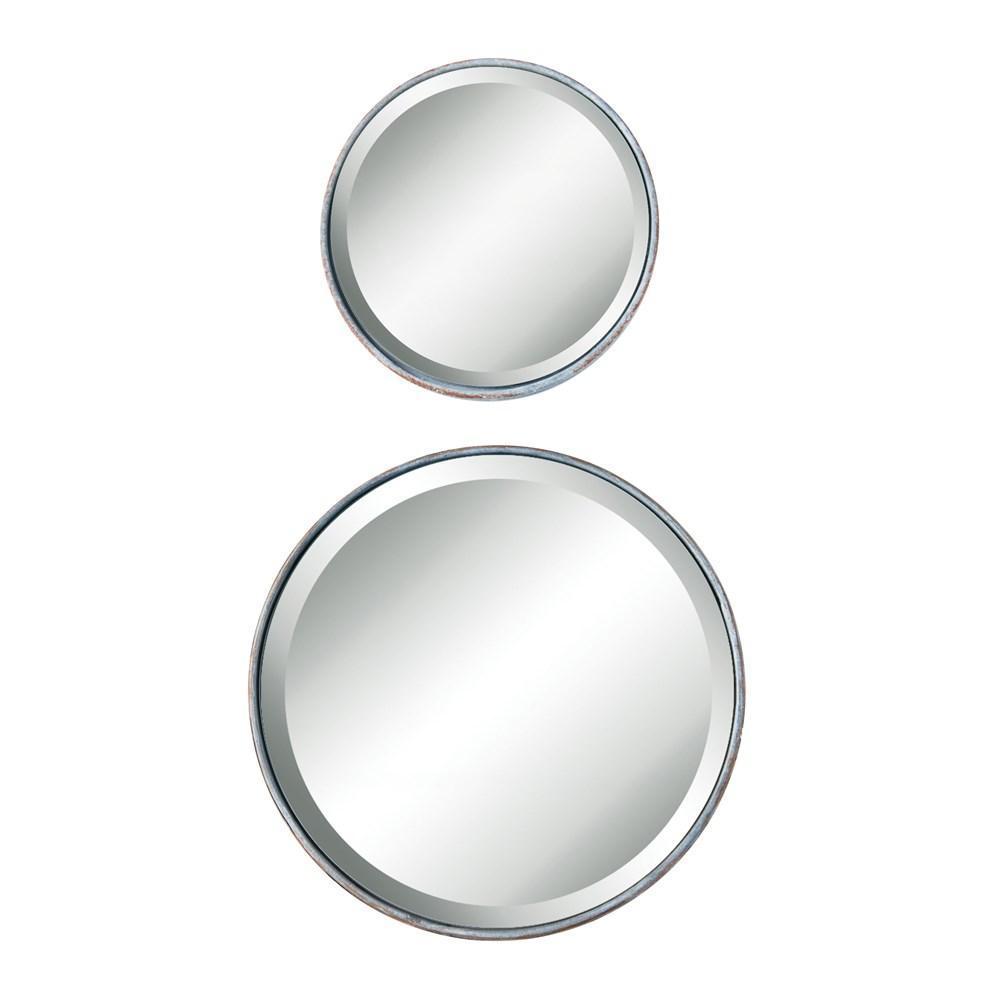 Round Mirror with Zinc Finish