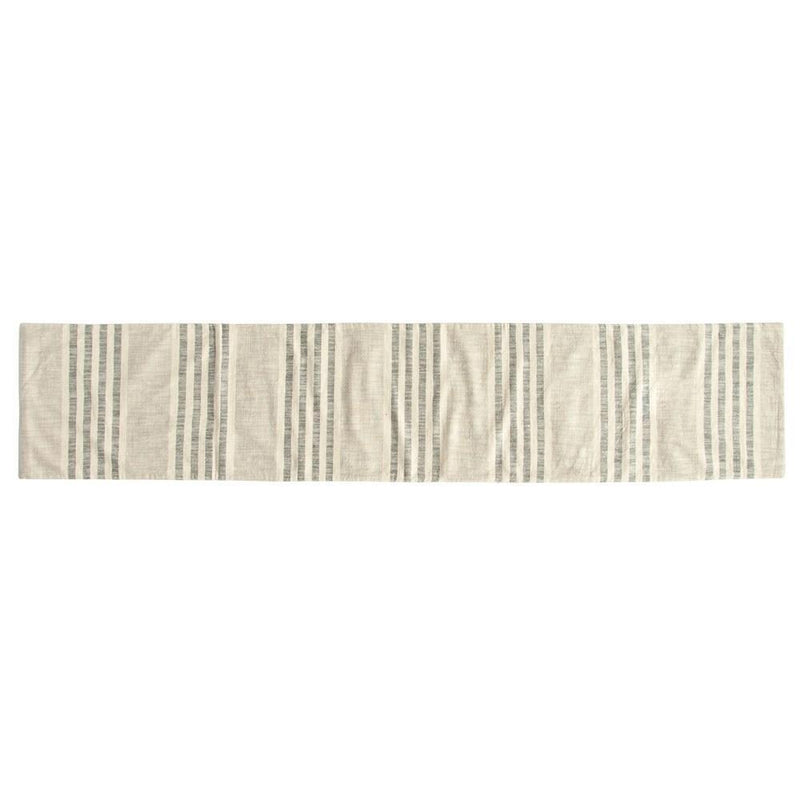 Black & Cream Stripe Table Runner