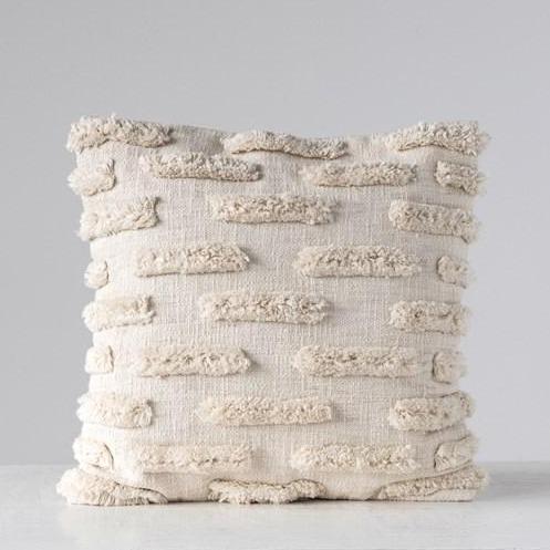 Natural Pillow with Fringe