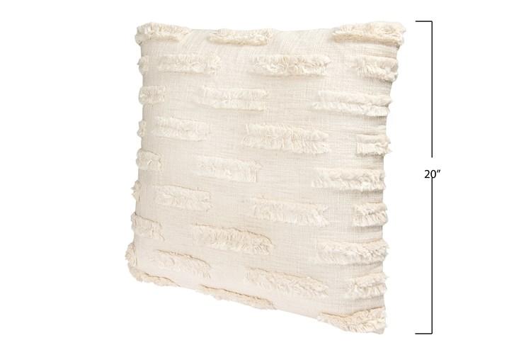 Natural Pillow with Fringe