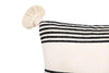 Black Striped Pillow with Tassels