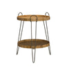 Rattan & Metal 2 Tier Tray Table