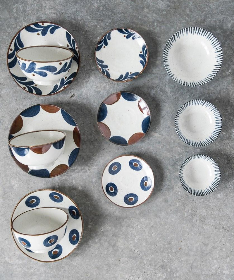 White Porcelain Bowl with Blue Pattern