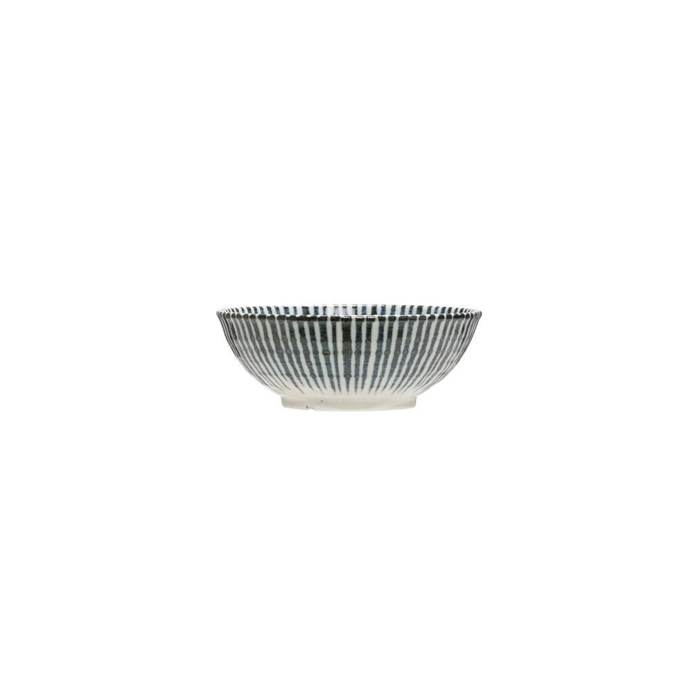 White Porcelain Bowl with Blue Pattern