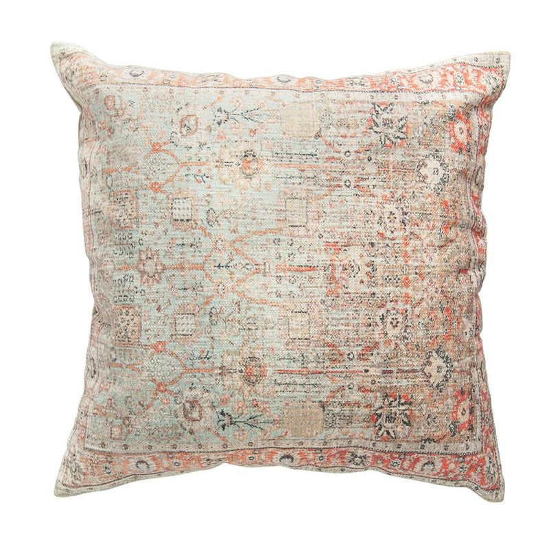 Multi-Color Distressed Print Pillow