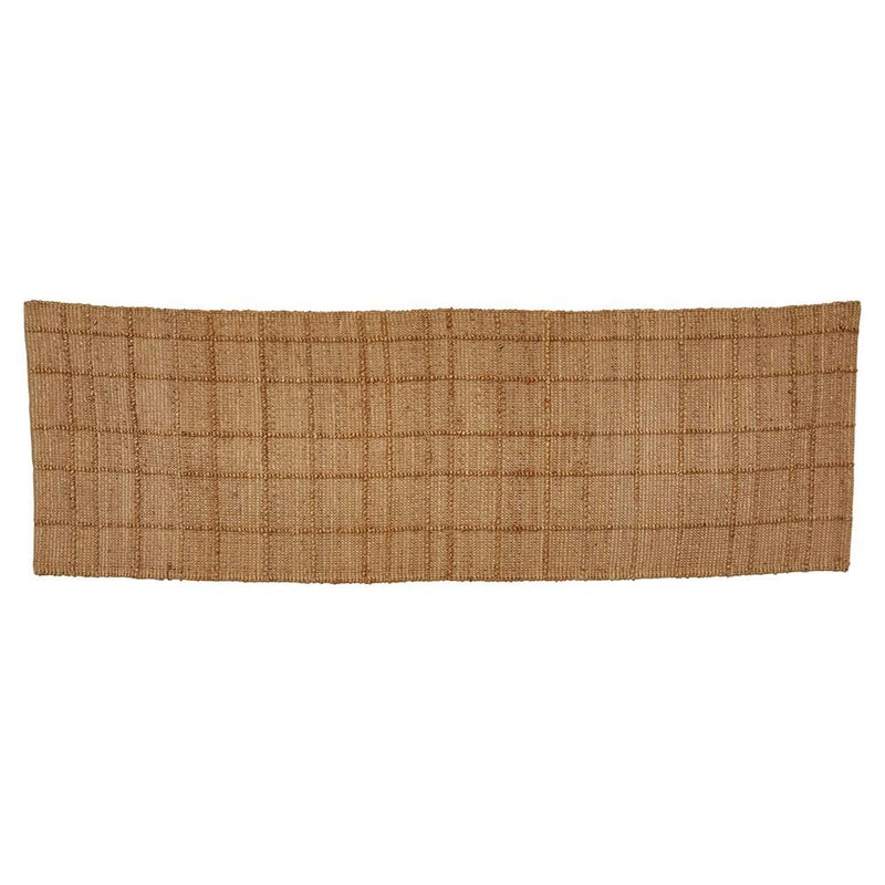 Natural Plaid Jute Runner