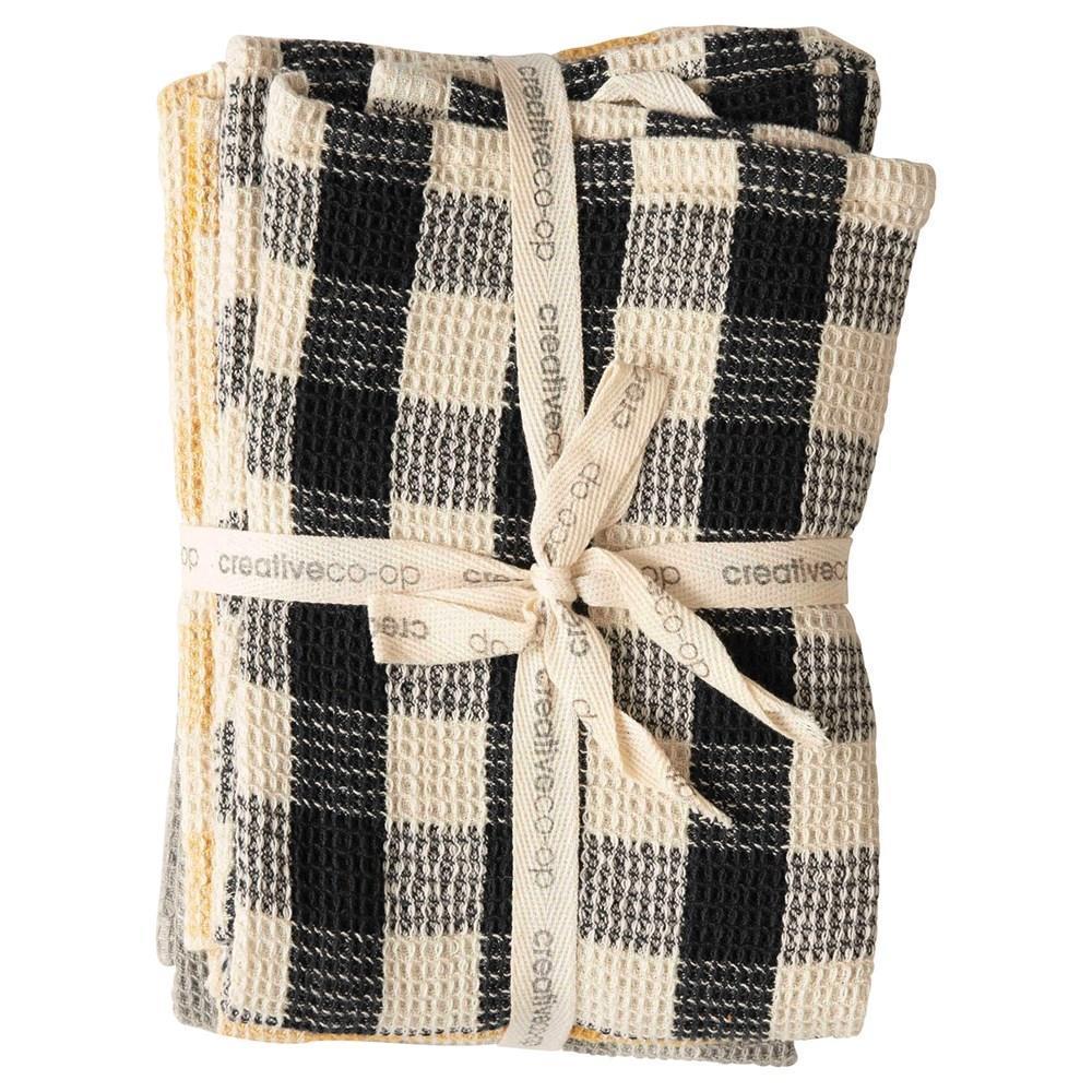 Gingham Waffle Weave Tea Towels