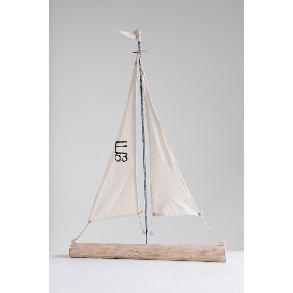 Wood & Canvas Sailboat