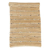 Natural & Black Cotton Jute Blend Runner