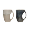 Stoneware Mug, Reactive Glaze, in Various Colors