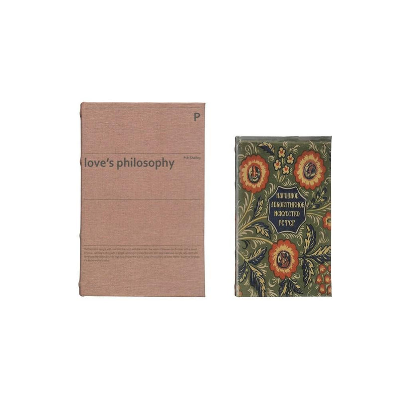 "Love's Philosophy" Book Boxes, Set of 2