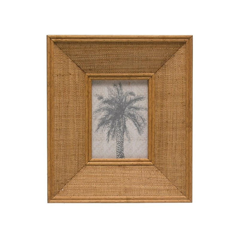 Wood and Raffia Photo Frame