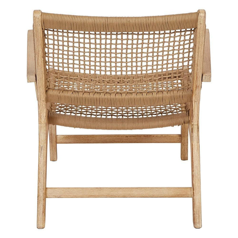 Teak & Woven Rope Arm Chair