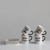 Black & White Pattern, Saying & Gold Electroplating Mug, in Various Styles