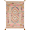 Adia Rug in Rose & Khaki