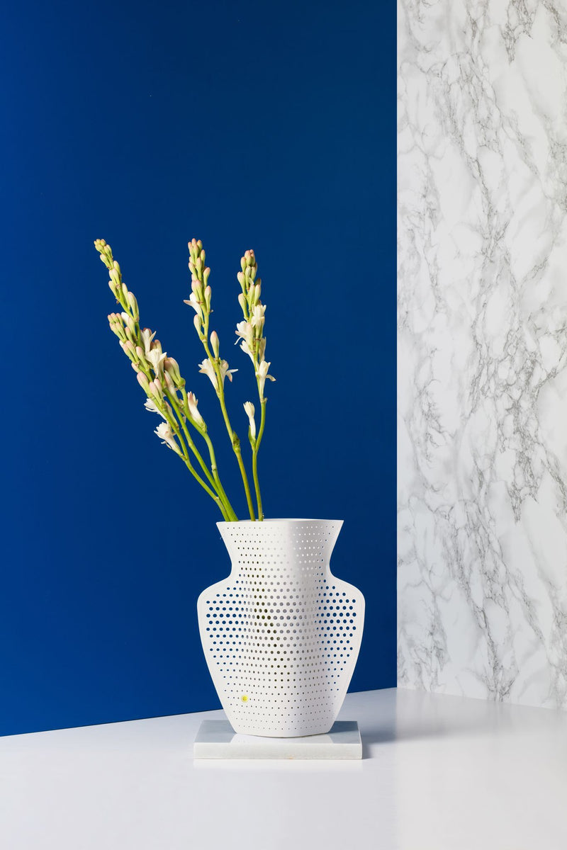 Cyano White Large Paper Vase