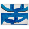 Blue Glyph Framed Canvas