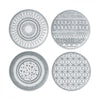 Charcoal Grey 8 inch Plate Mixed Set of 4