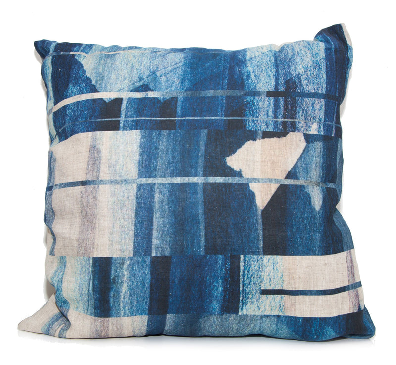 Indigo Offset Throw Pillow