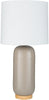 Everly Table Lamp in Taupe & White