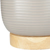 Everly Table Lamp in Taupe & White