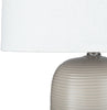 Everly Table Lamp in Taupe & White