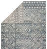 Prentice Hand-Knotted Geometric Blue & Ivory Area Rug