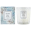 Classic Textured Glass Candle in Milk Rose design by Voluspa