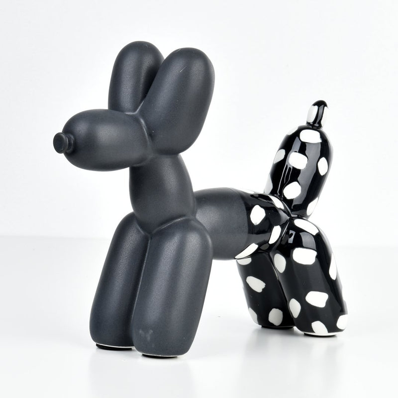 Big Top Balloon Dog Bookend - Black & White