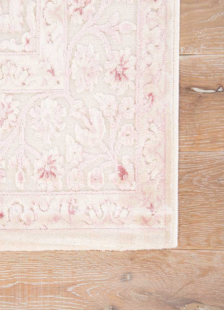 Malo Medallion Pink & White Area Rug