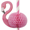 Honeycomb Flamingo Straws - Set of 12