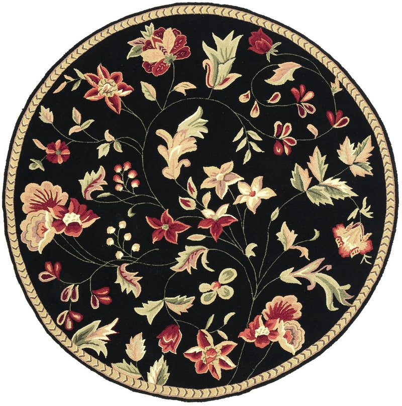 Flor Rug in Black & Burgundy design by Surya