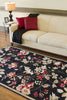 Flor Rug in Black & Burgundy design by Surya