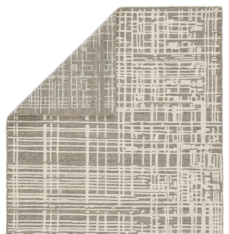 Arlo Handmade Trellis Gray & Cream Area Rug