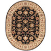 Selene Handmade Floral Black & Beige Area Rug