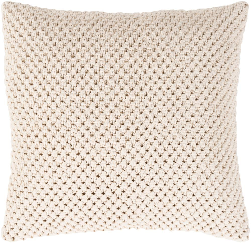 Godavari Crochet Pillow in Cream